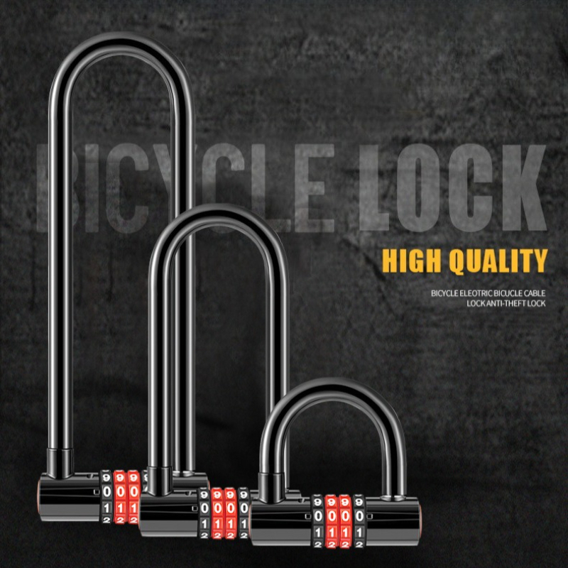 Cable Lock Flexible - Lucchetto a U Esteso 185mm/173mm/50mm Antifurto